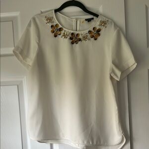 Embellished Cream Top